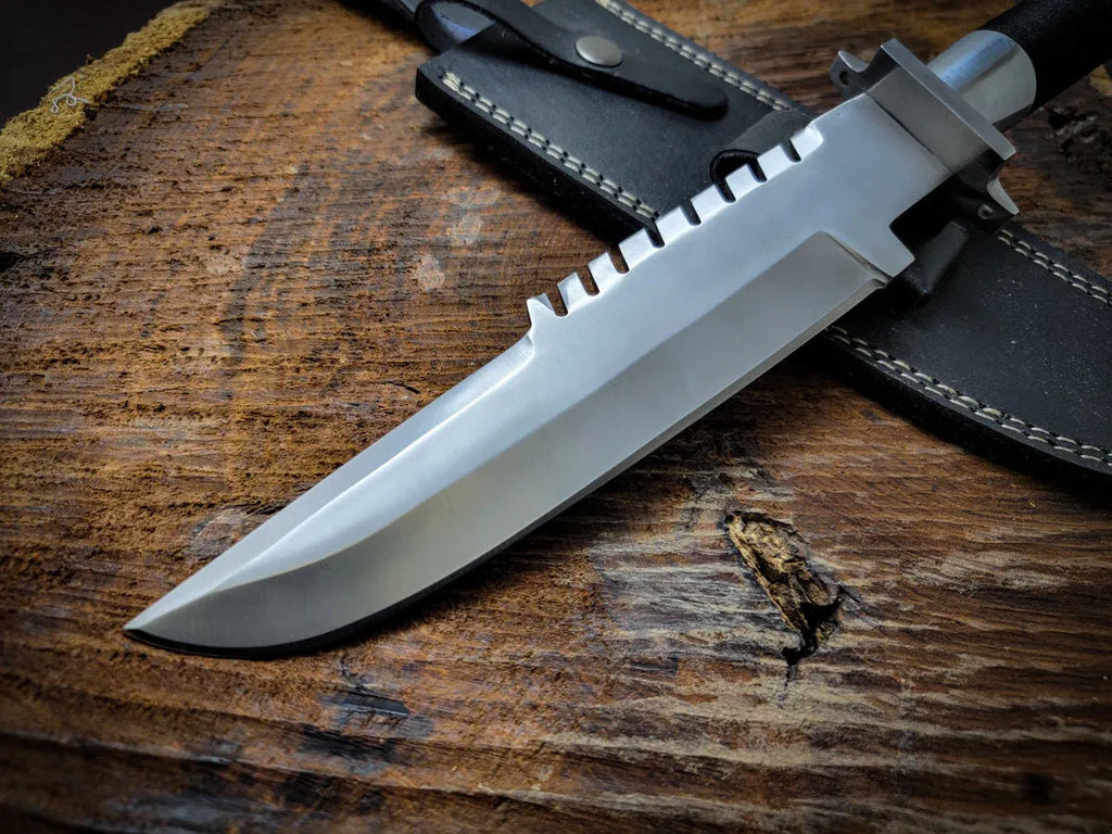 Handmade Commando Bowie Knife with Leather Sheath