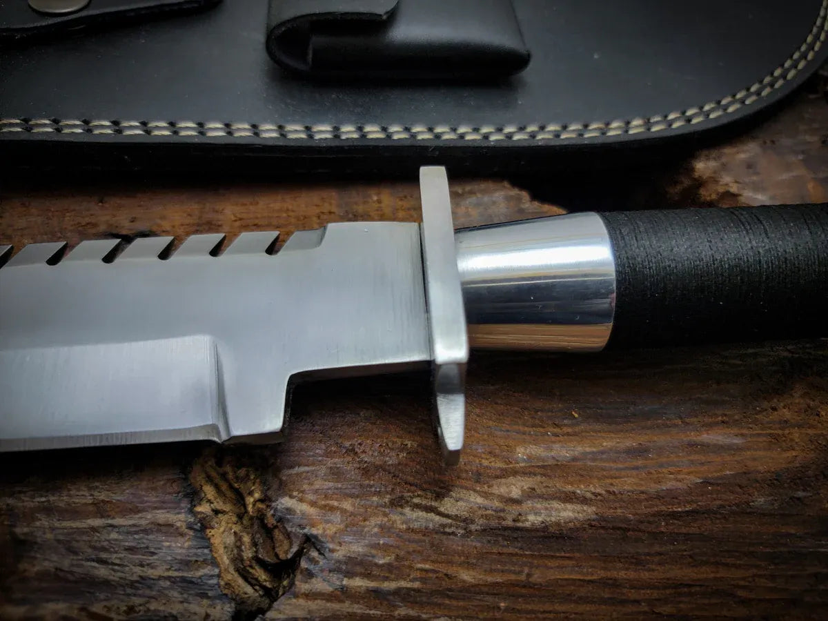 Handmade Commando Bowie Knife with Leather Sheath