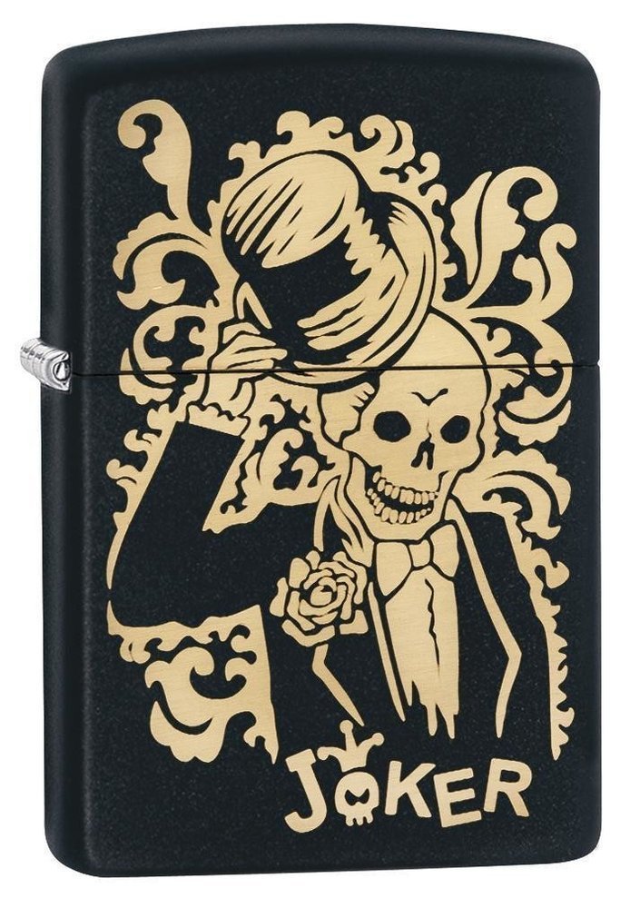 Zippo Bronze Joker, Black Matte Lighter #29632