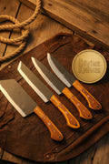 Charcoal & Amber Chef Knife Set with Dark Finished Blades