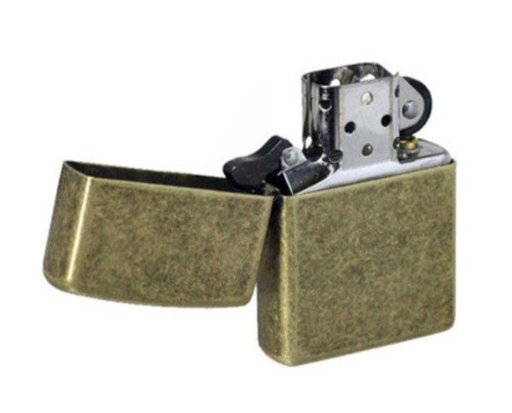 Zippo Rustic, Antique Brass Lighter #201FB