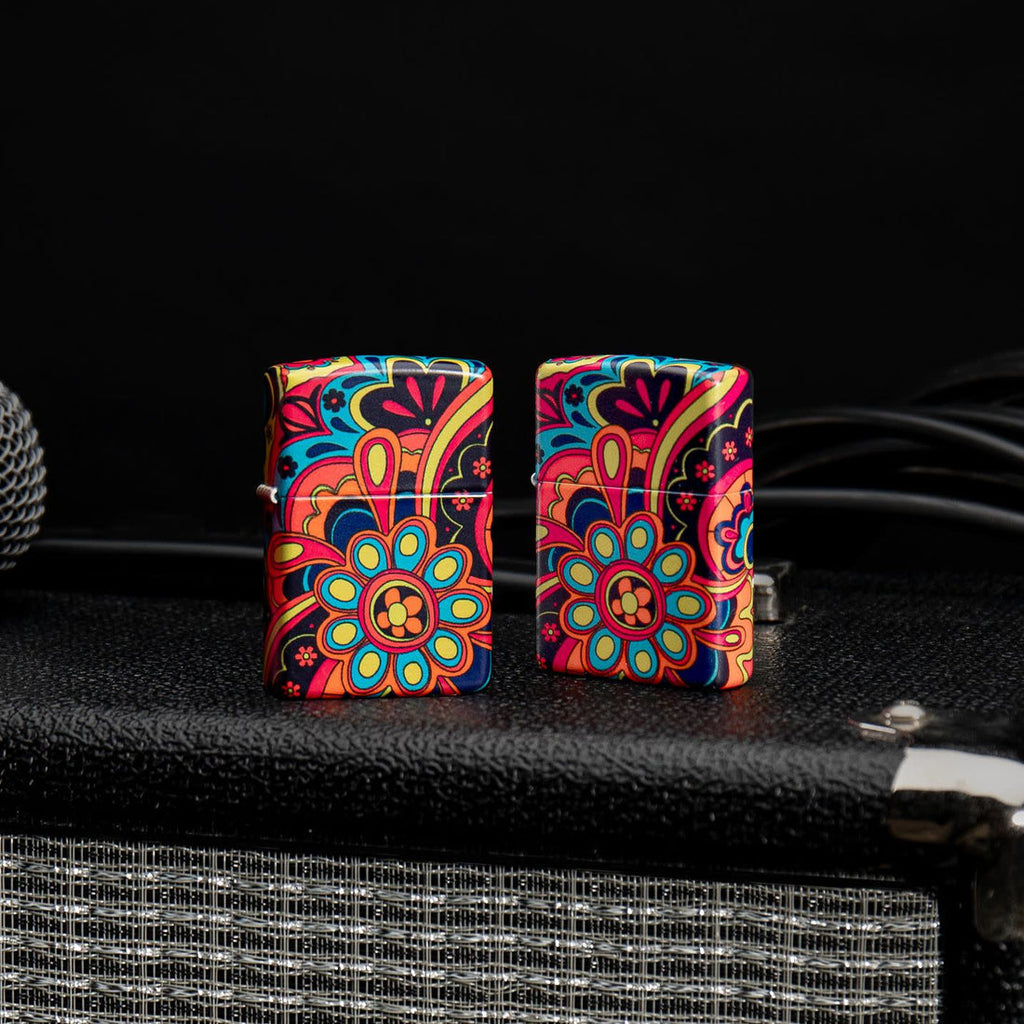 Zippo Flower Power Groovy, 540° Matte Lighter #46128