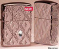 Zippo Armor 360° MultiCut Crystal Emblem, Rose Gold Lighter #49702