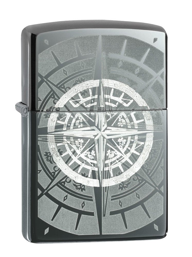 Zippo Exquisite Compass, Black Ice Lighter #29232