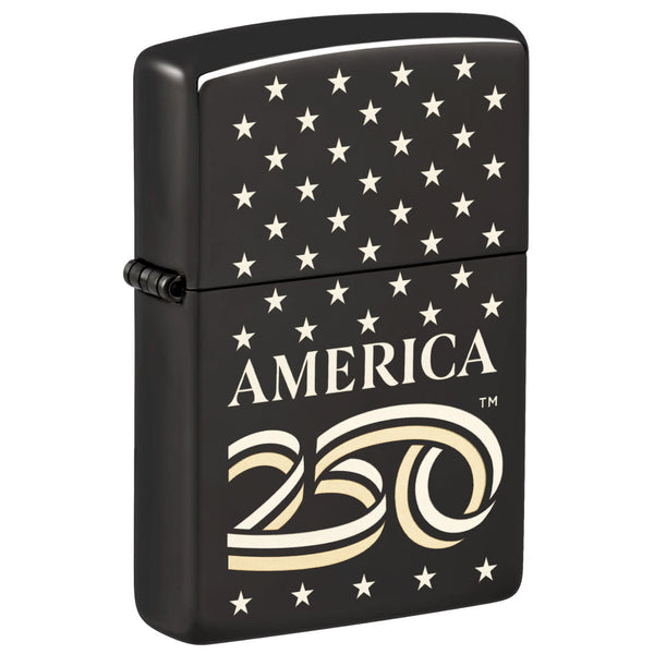 Zippo America 250, High Polish Black Collectible Lighter #47293