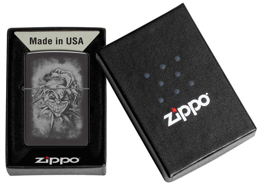 Zippo Clown, High Polish Black Lighter #48914