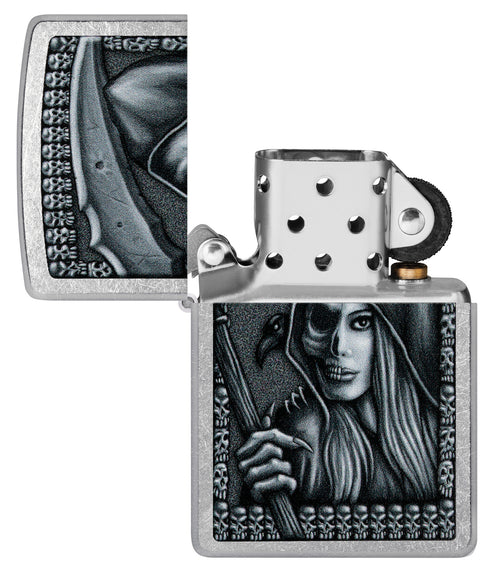 Zippo Grim Beauty, Street Chrome Lighter #46151