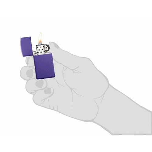 Zippo Slim Purple Matte Lighter #1637