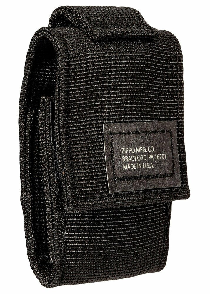 Zippo Black Crackle + Black Molle Pouch Gift Set, Made in USA #49402
