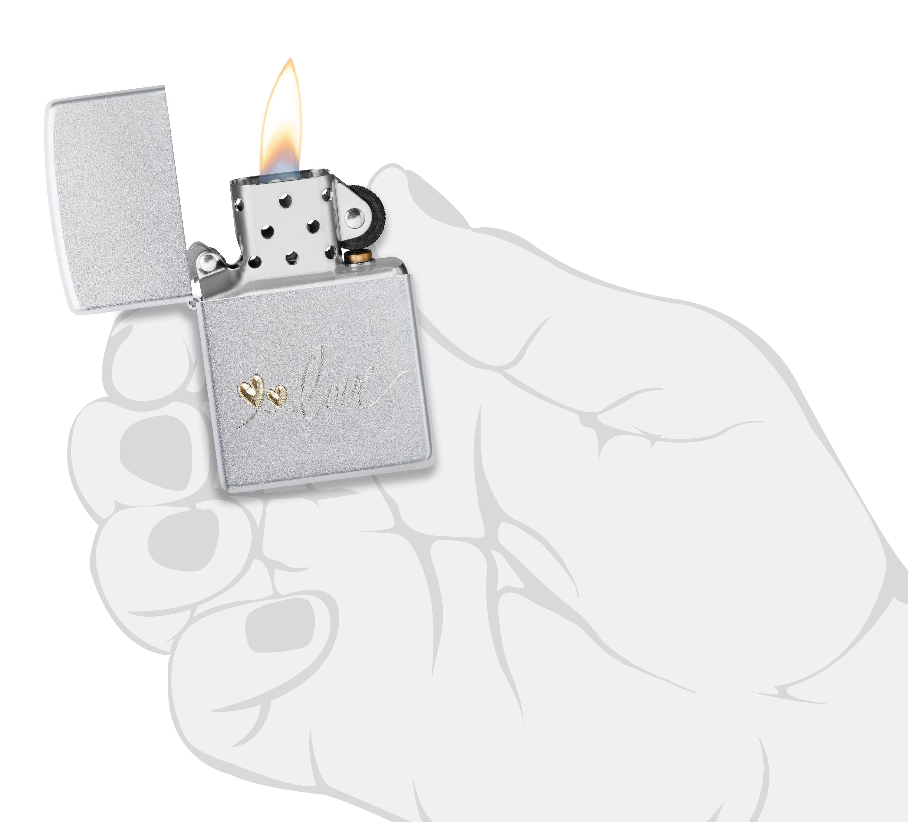 Zippo Love Scripture, Satin Chrome Lighter #48725