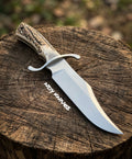 14" D2 Steel Bowie Knife – Heavy-Duty Fixed Blade Antler Handle