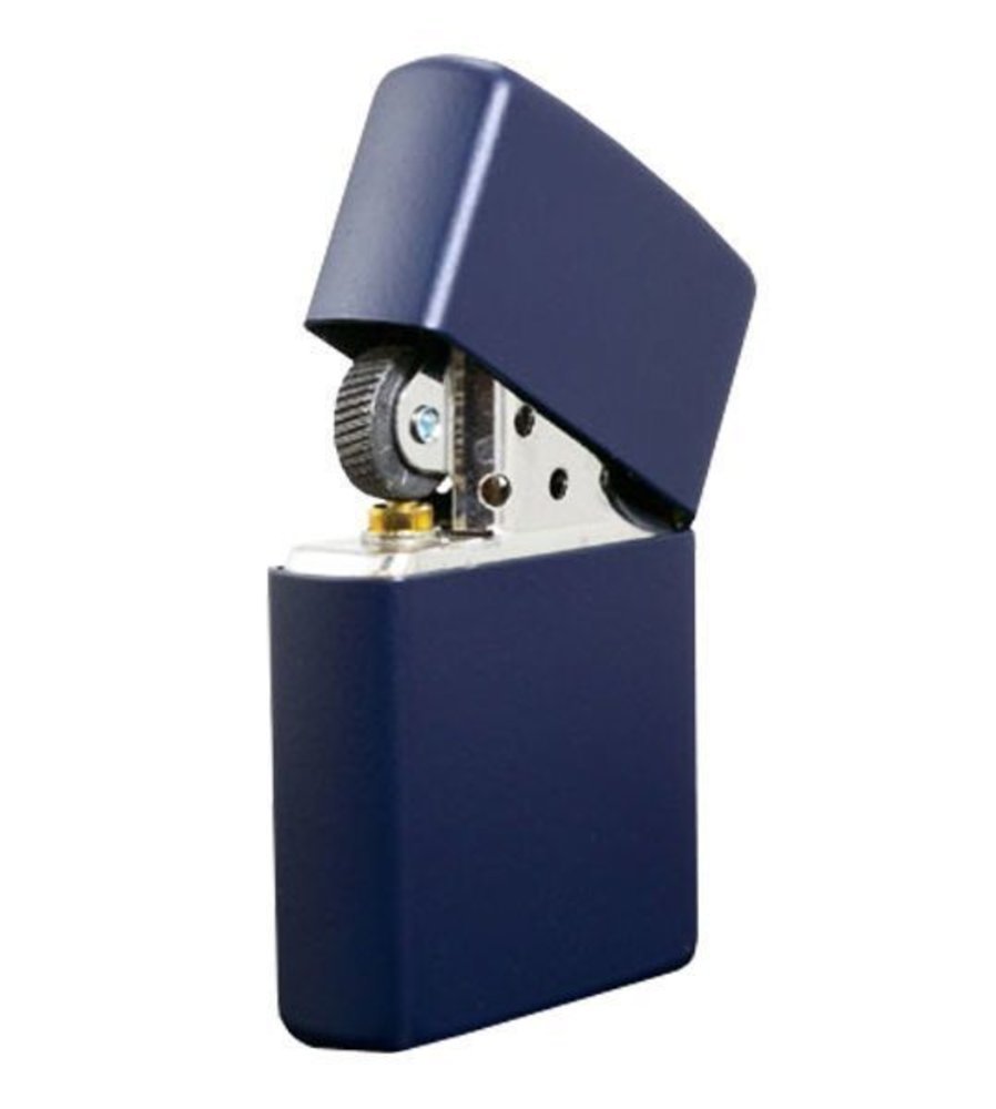 Zippo Classic Navy Blue Matte with Logo, Lighter #239ZL
