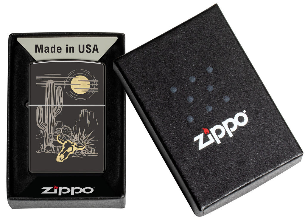 Zippo Western, High Polish Black Lighter #48968