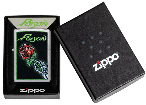 Zippo Poison Vibrant Rose, Street Chrome Lighter #46593