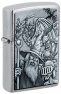 Zippo Fantasy RPG Characters, Brushed Chrome Lighter #46579