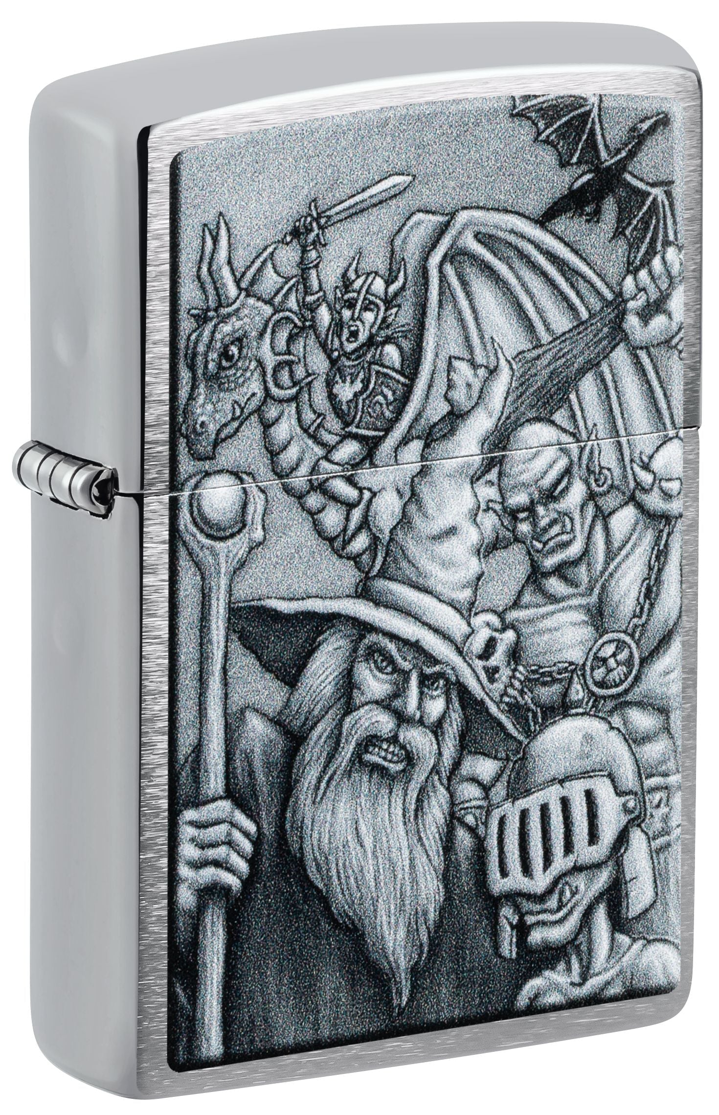 Zippo Fantasy RPG Characters, Brushed Chrome Lighter #46579