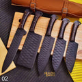 Set of two MALIKA KNIVES EDC kitchen knives for home chefs, featuring sleek stainless steel blades and ergonomic handles.