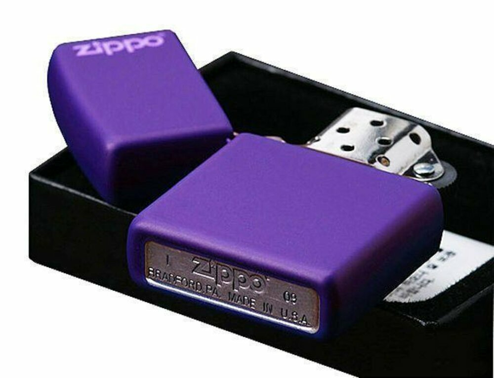 Zippo Classic Purple Matte with Logo, Lighter #237ZL