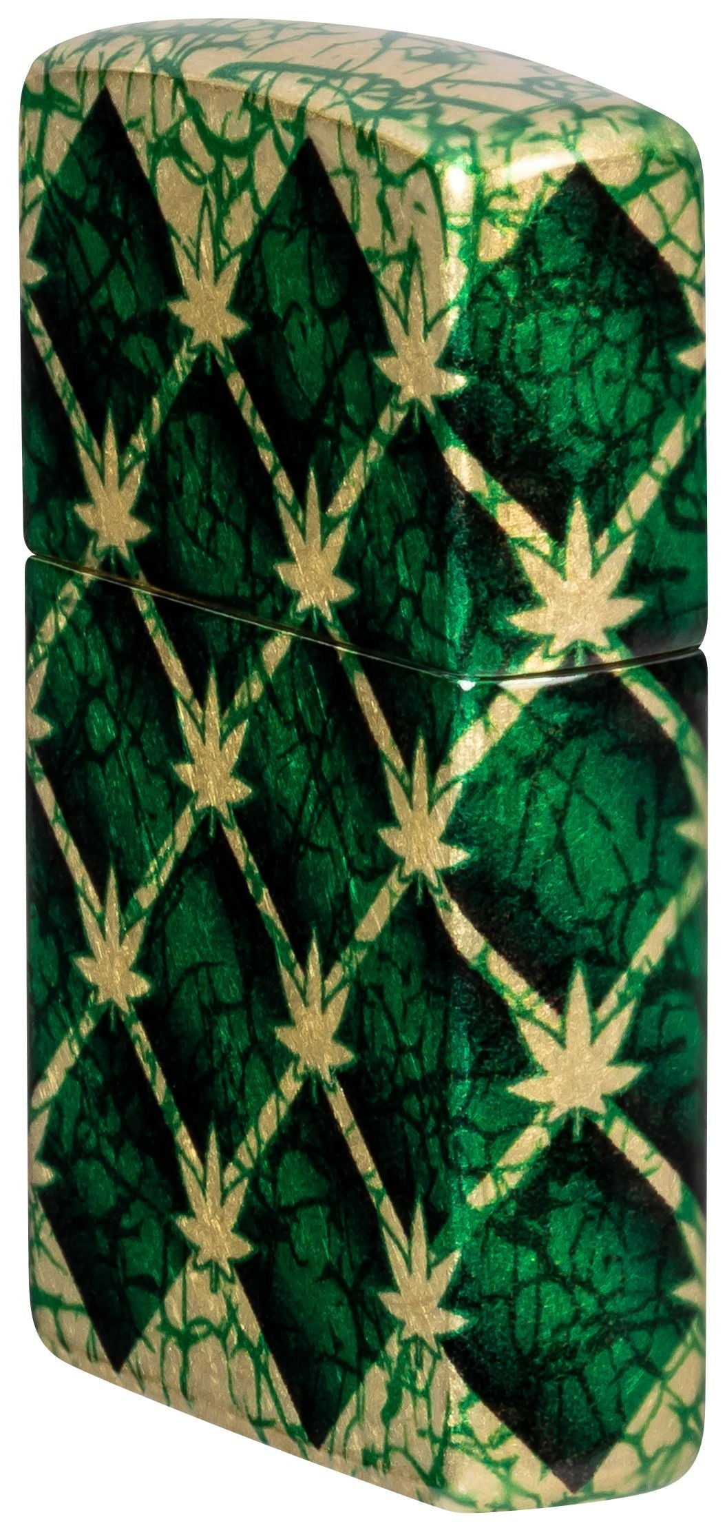 Zippo Cannabis, 540° Tumbled Brass Fusion Lighter #46265