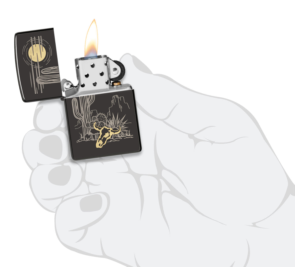 Zippo Western, High Polish Black Lighter #48968
