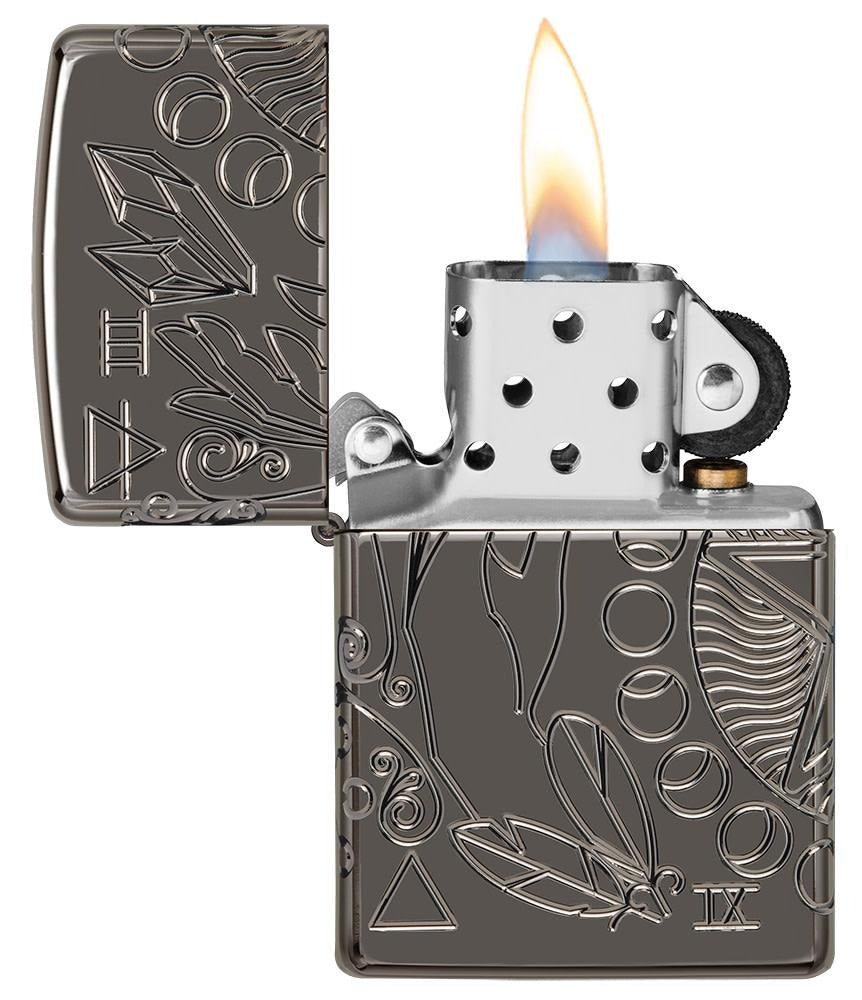 Zippo Armor 360° MultiCut Wicca, Black Ice Lighter #49689