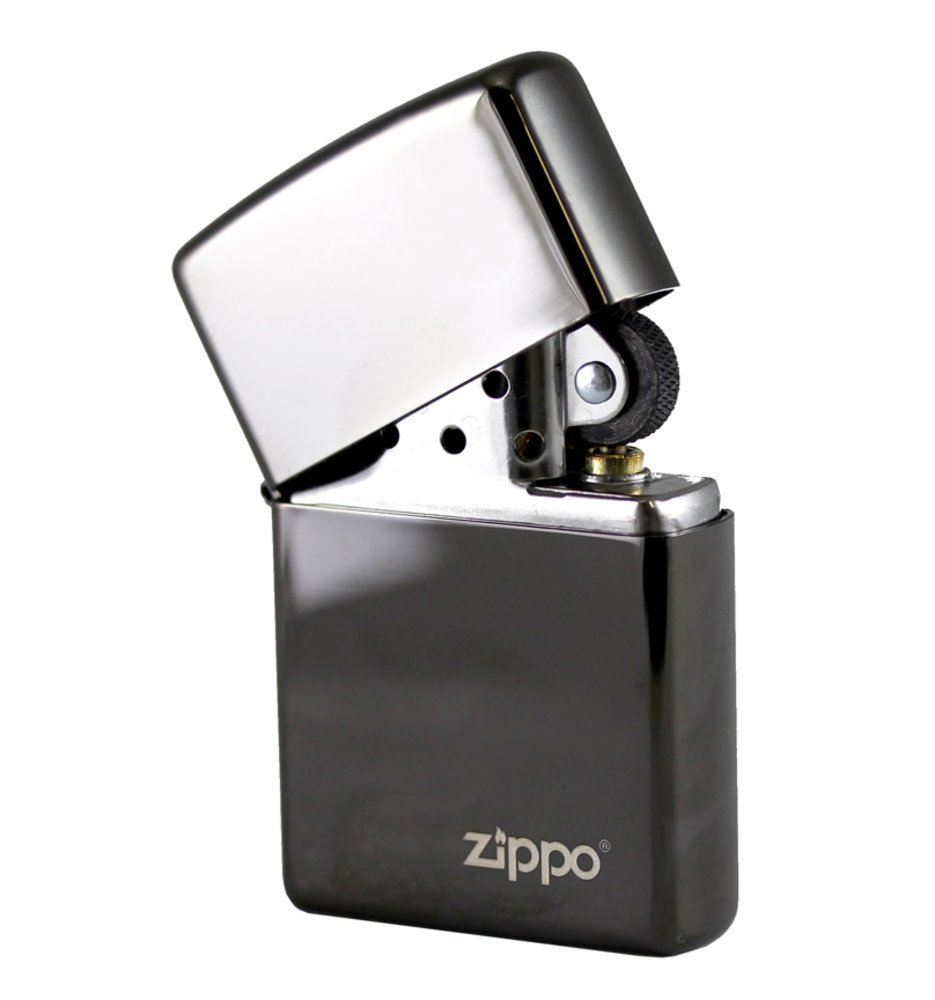 Zippo Classic High Polish Black with Logo, Lighter #24756ZL