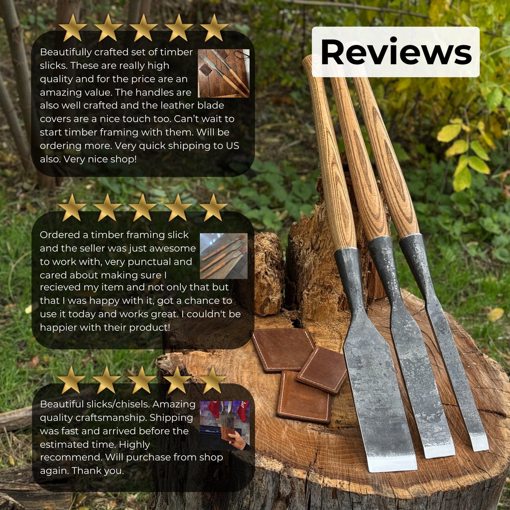 3-Piece Carpenters Slick Chisel Set