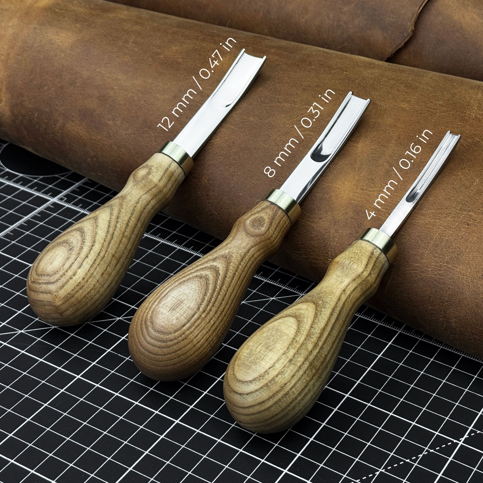 3-Piece Leather Edge Skiver Set