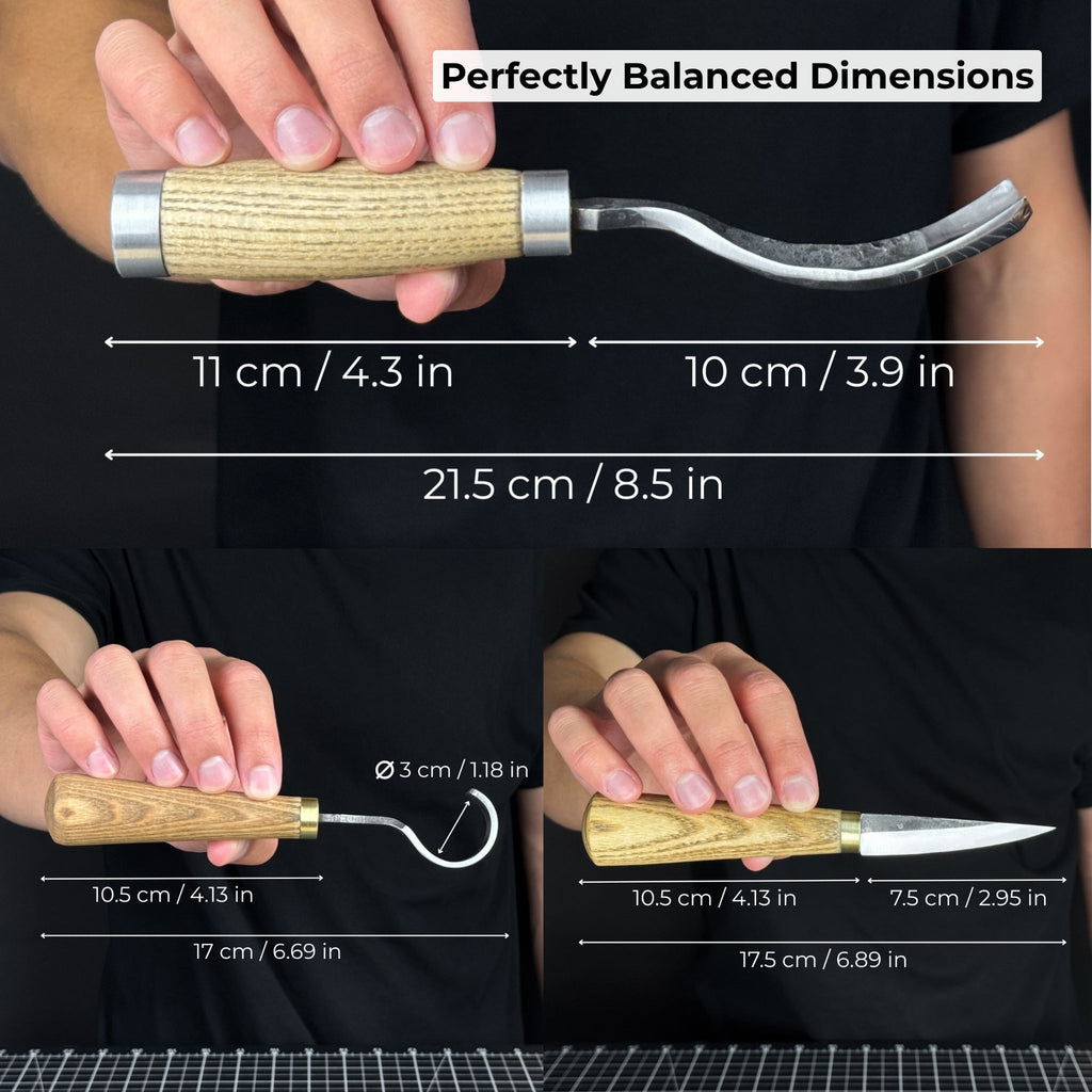 3-Piece Spoon Carving Tool Set