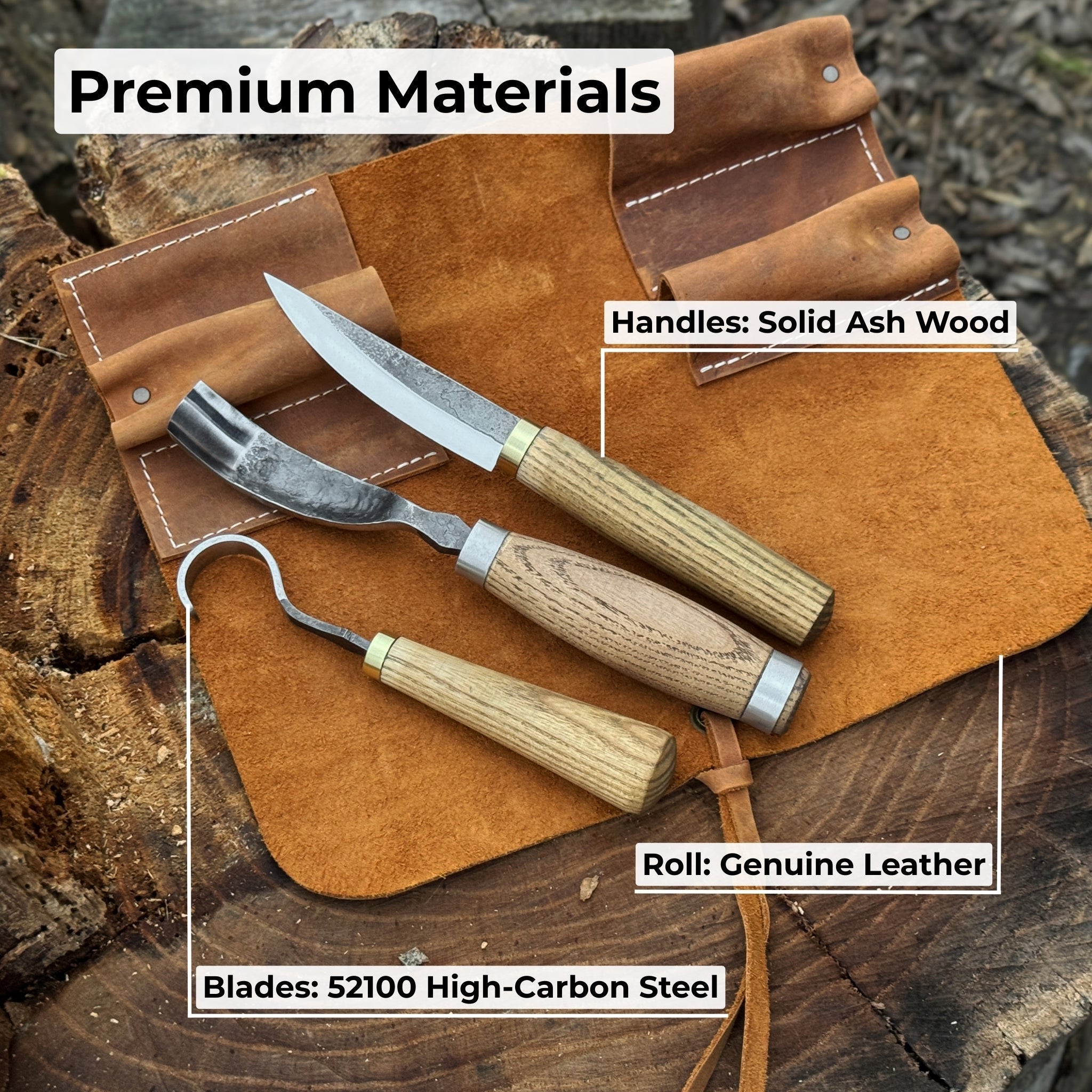 3-Piece Spoon Carving Tool Set