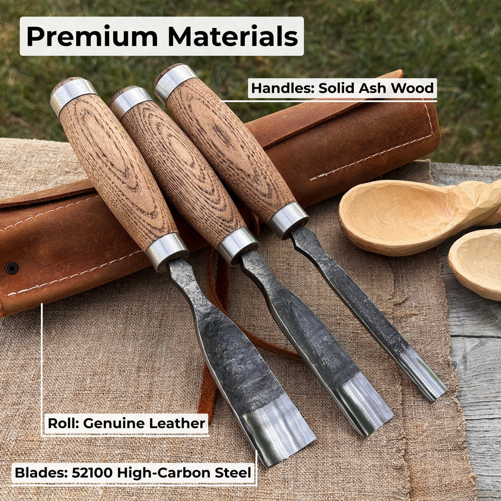 3-Piece Straight Rounded Chisel Set