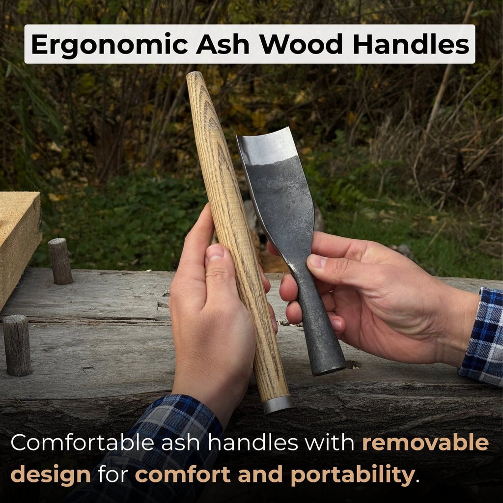 3-Piece Timber Framing Rounded Chisel Set