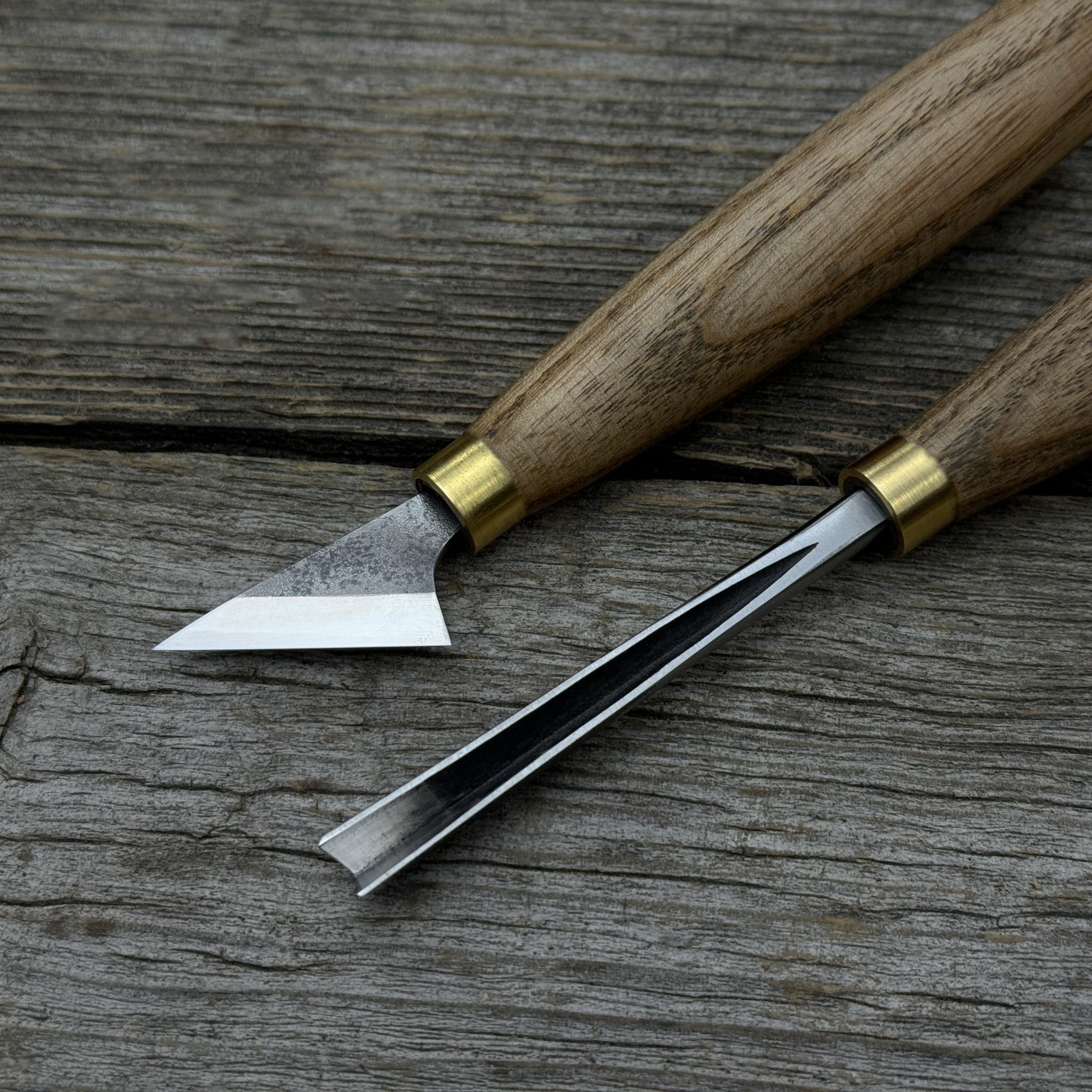 3-Piece Wood Carving Tool Set with Leather Case