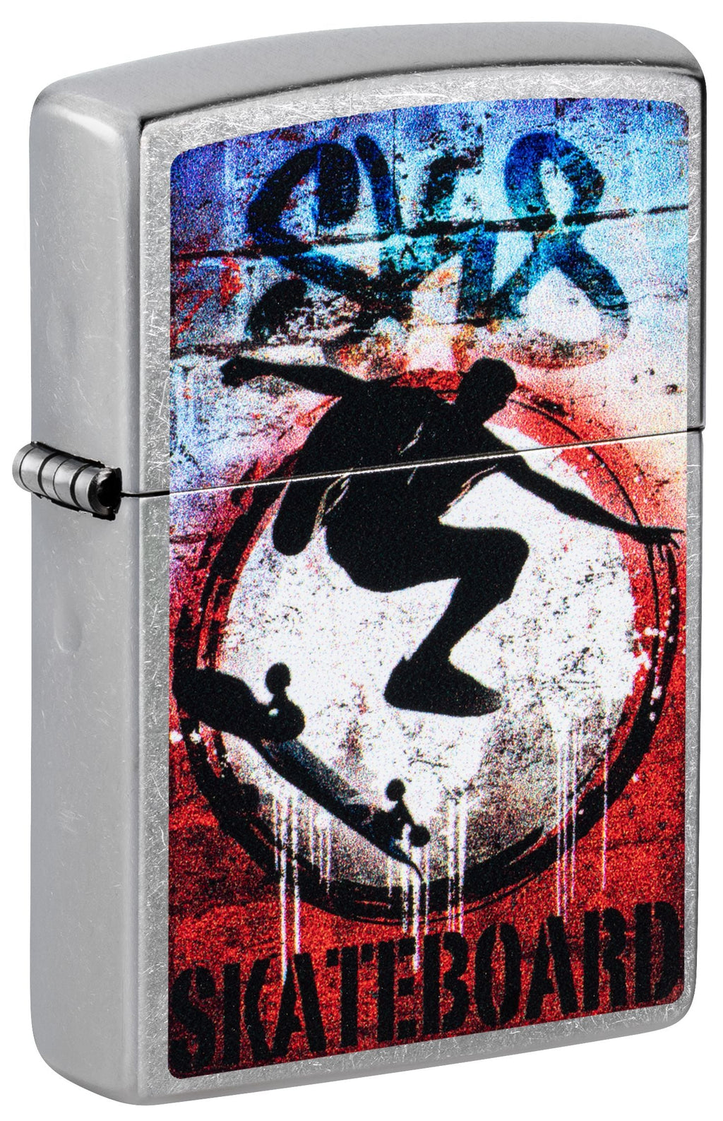 Zippo Skateboard Graffiti Art, Street Chrome Lighter #47182