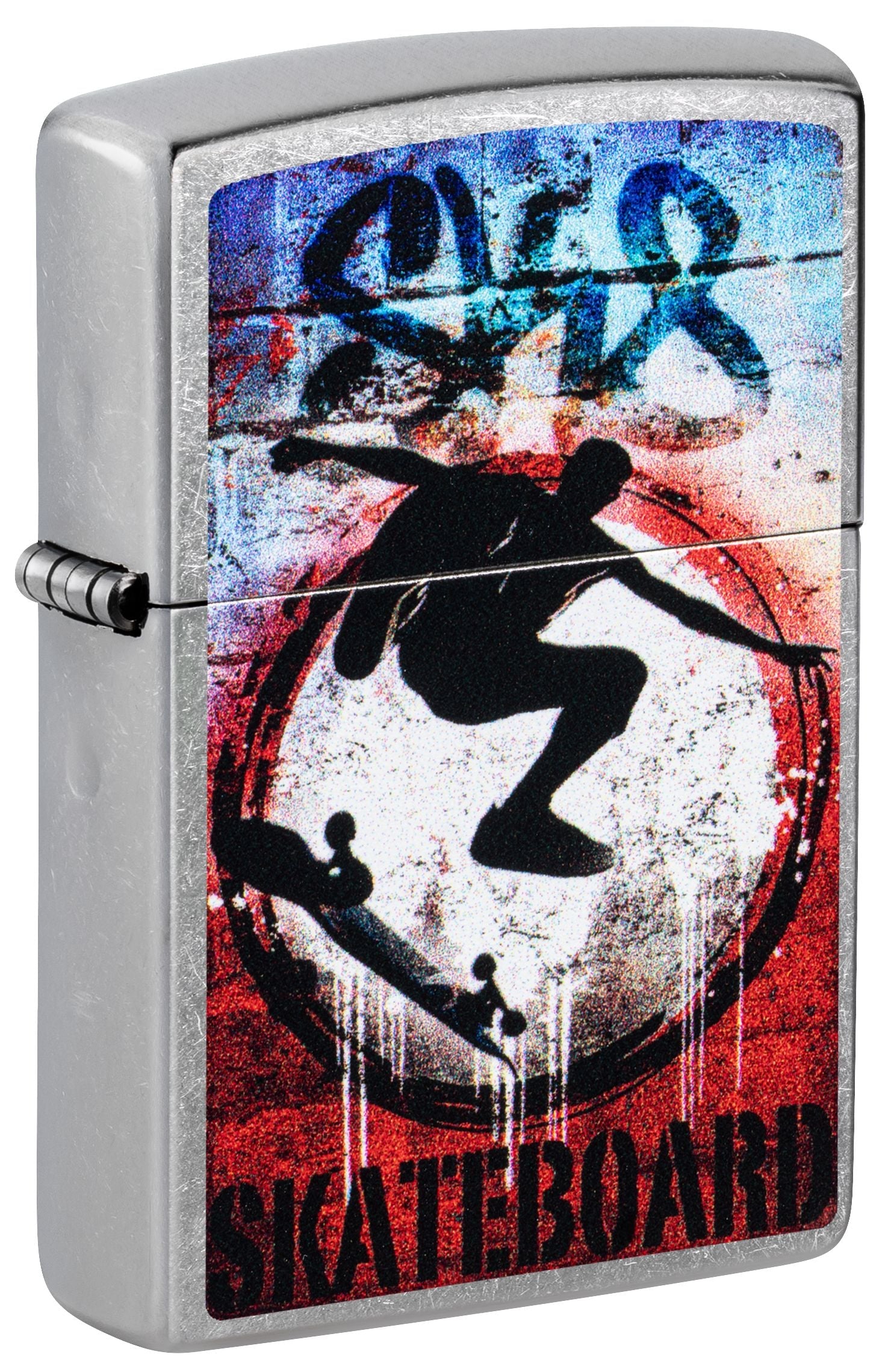 Zippo Skateboard Graffiti Art, Street Chrome Lighter #47182