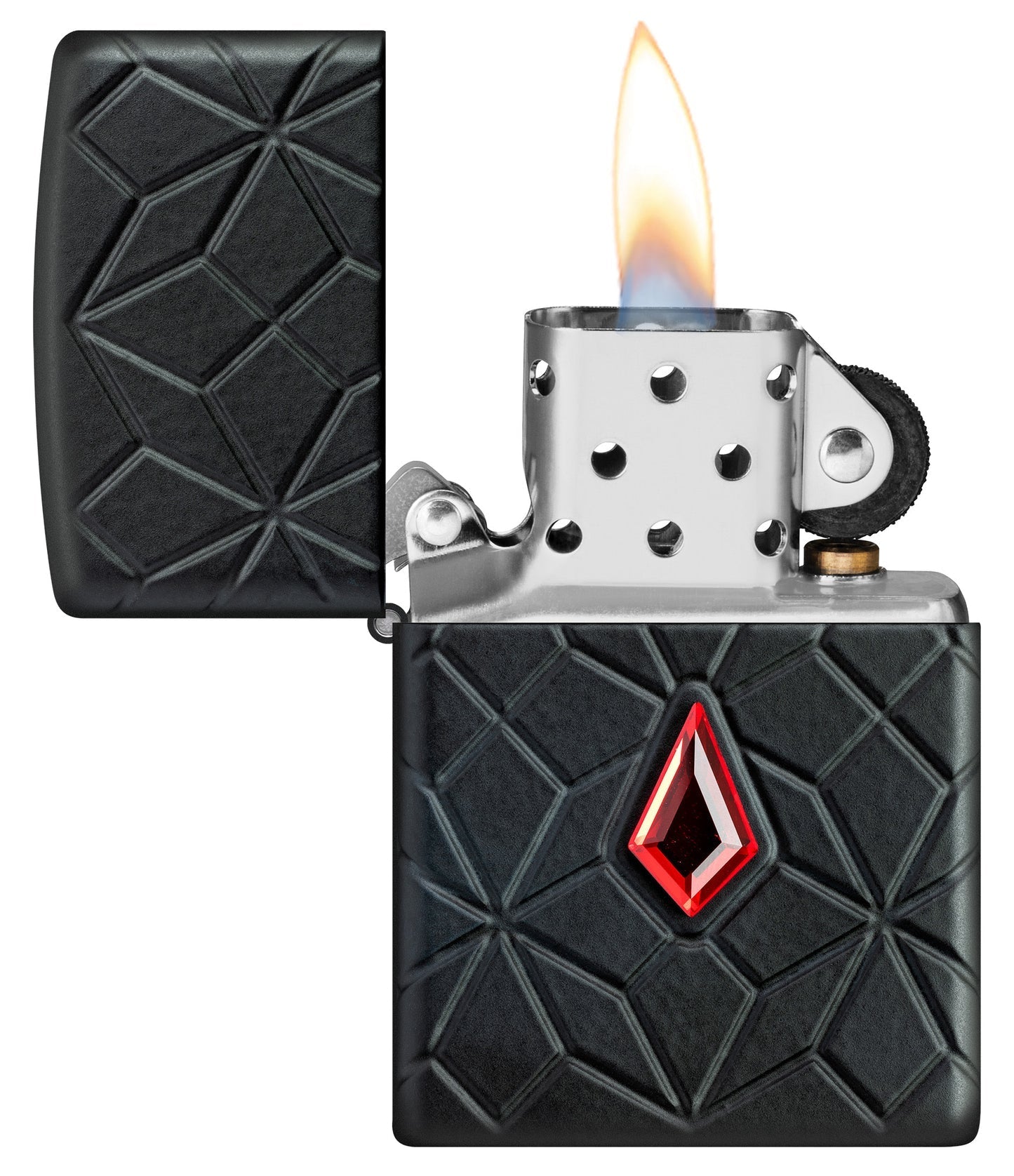 Zippo Armor Crystal Attached, Black Matte Lighter #46756