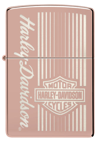 Zippo Harley-Davidson, High Polish Rose Gold Lighter #48992