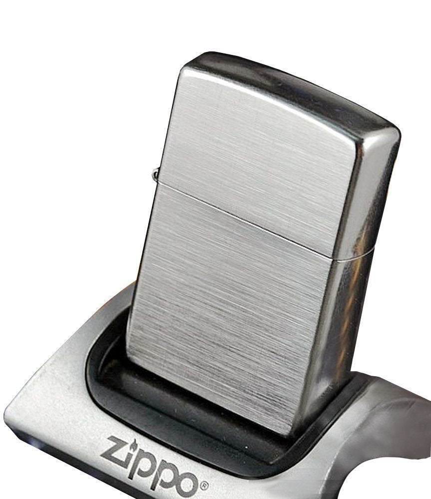 Zippo Linen Weave, Brushed Chrome Lighter #28181