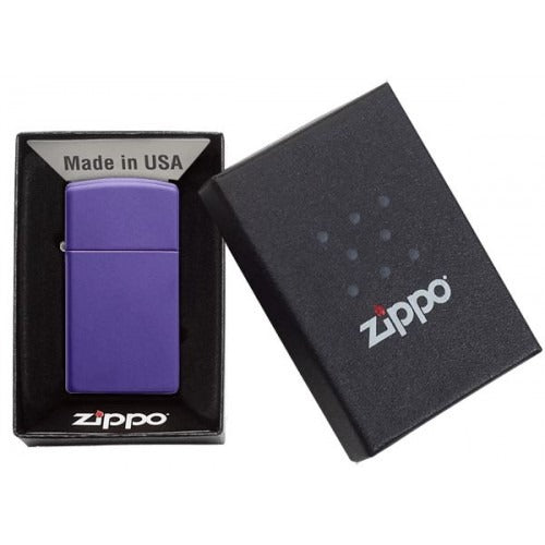 Zippo Slim Purple Matte Lighter #1637