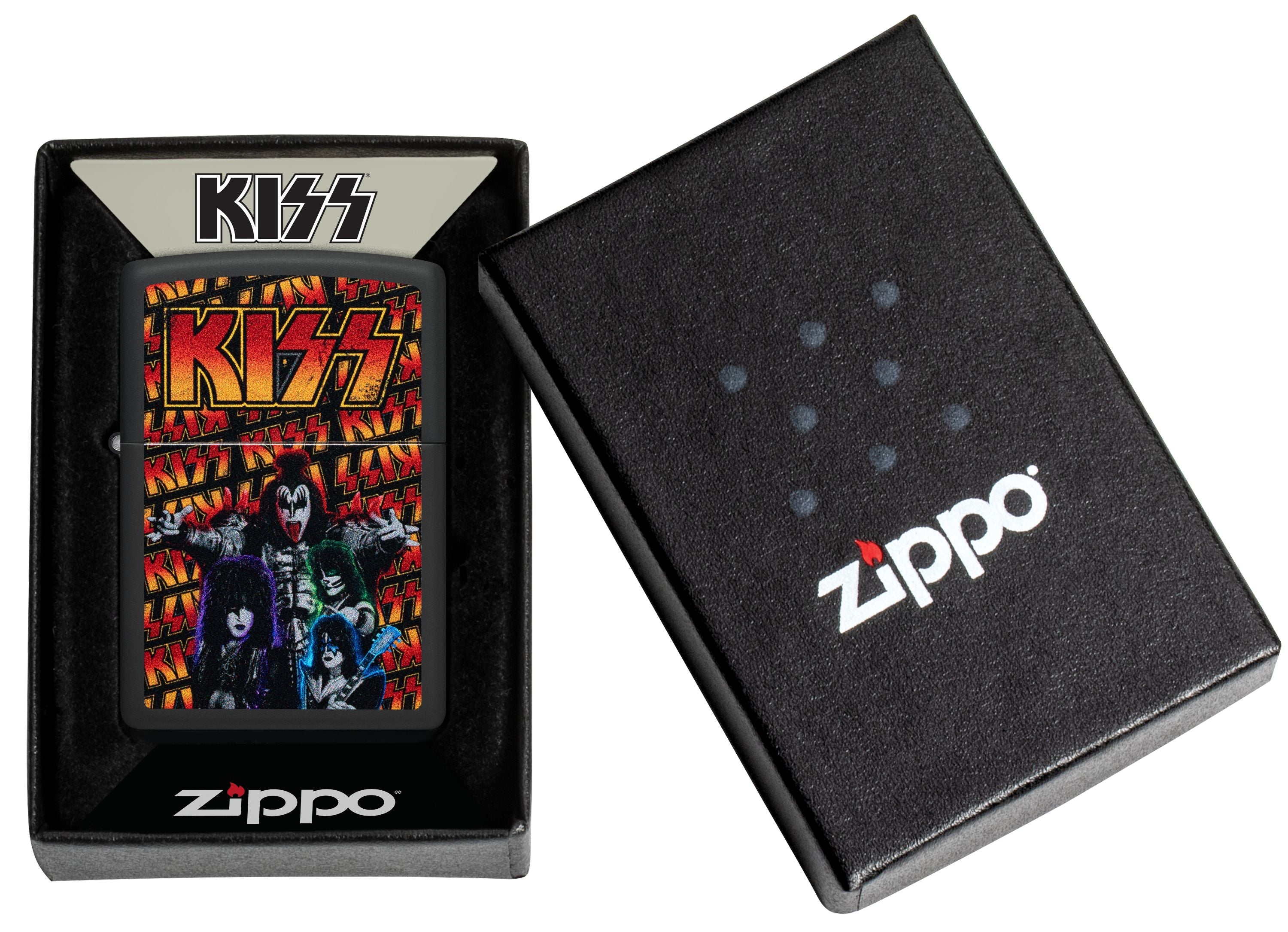 Zippo KISS Rock Band, Black Matte Lighter #47202