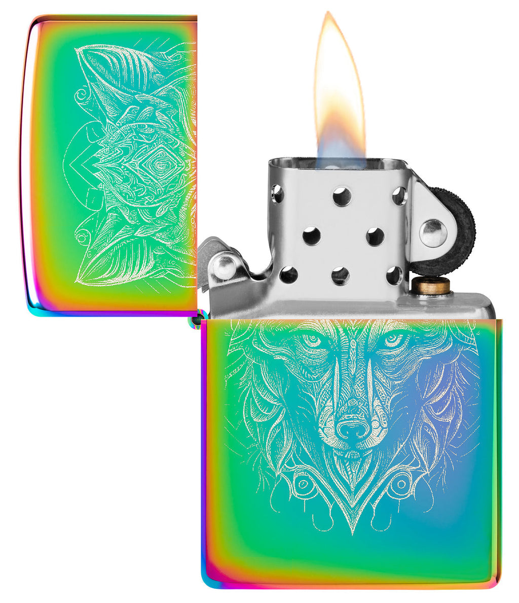 Zippo Mystic Wolf, Multi Color Lighter #46176