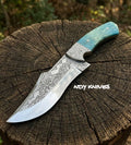 10.5" Hand-Engraved J2 Stainless Collector Knife – Camel Bone