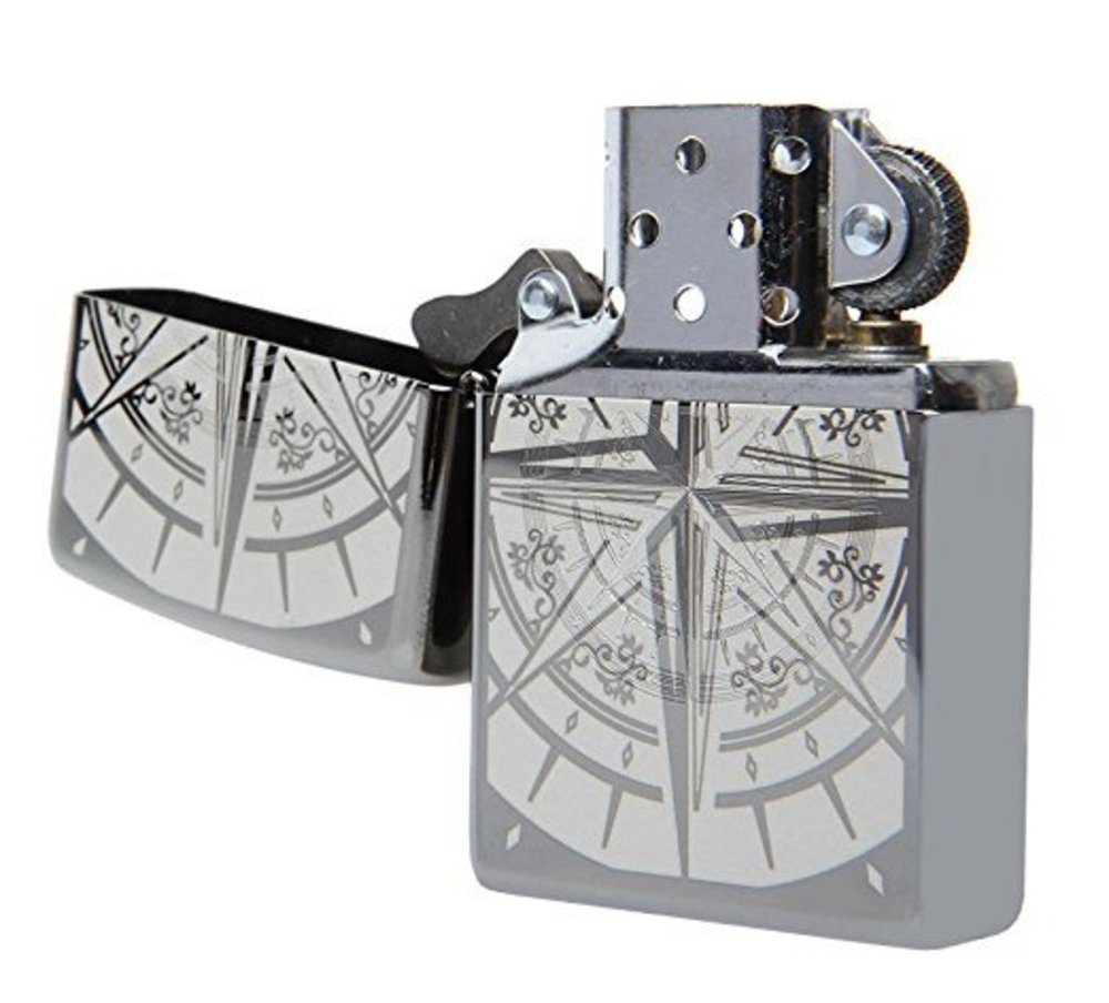 Zippo Exquisite Compass, Black Ice Lighter #29232