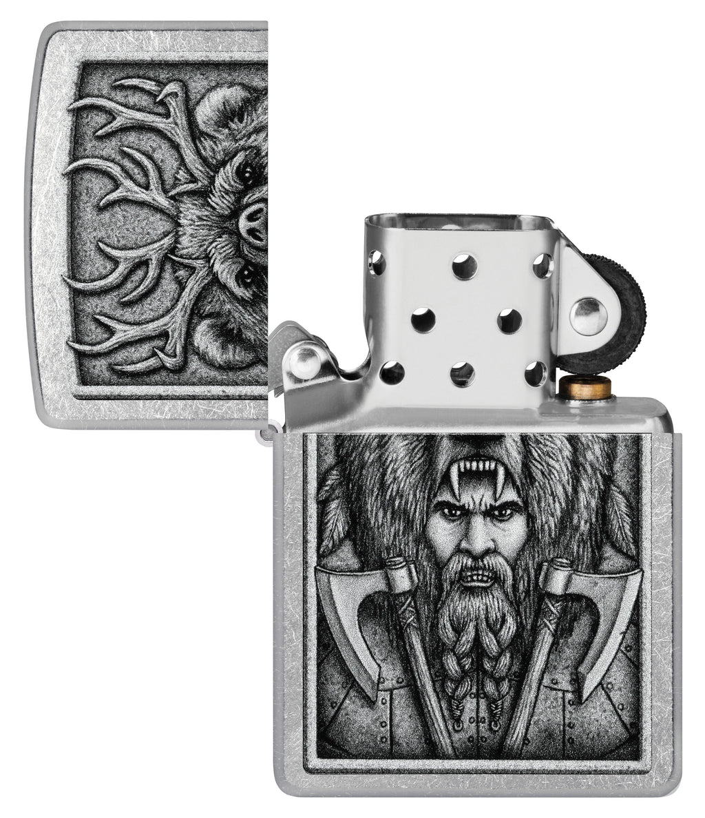 Zippo Viking Hunter, Street Chrome Lighter #48731