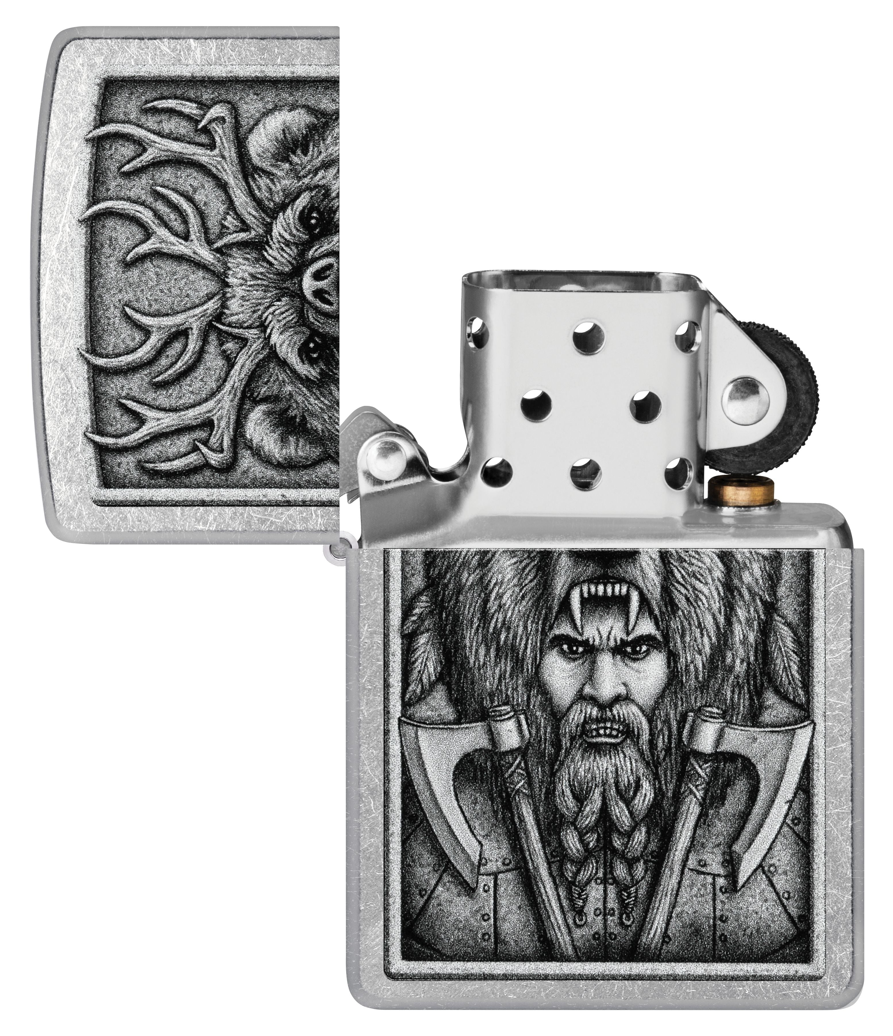 Zippo Viking Hunter, Street Chrome Lighter #48731