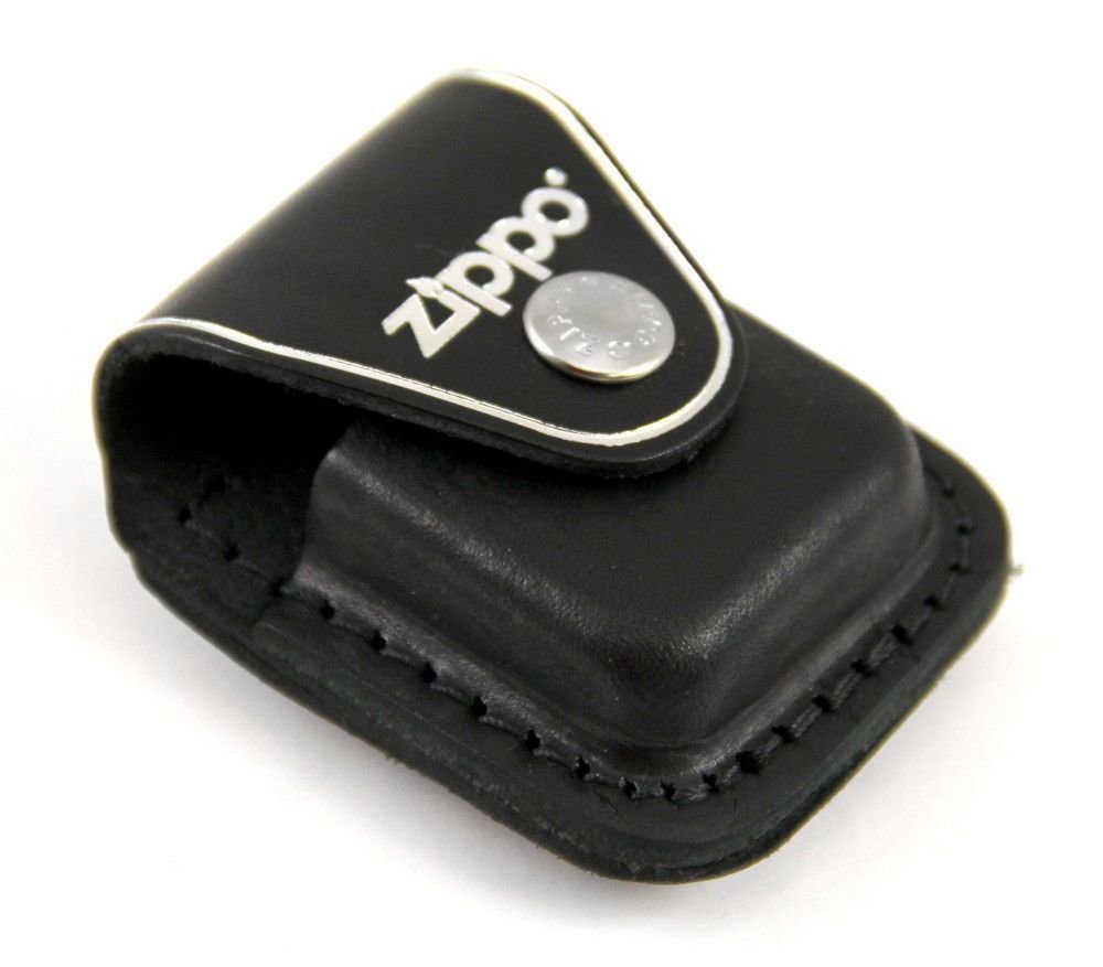 Zippo Leather Pouch, For Zippo Lighters, Metal Belt Clip #LPCBK