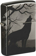 Zippo Howling Wolves 360° Photo Image, Black Ice Lighter #49188