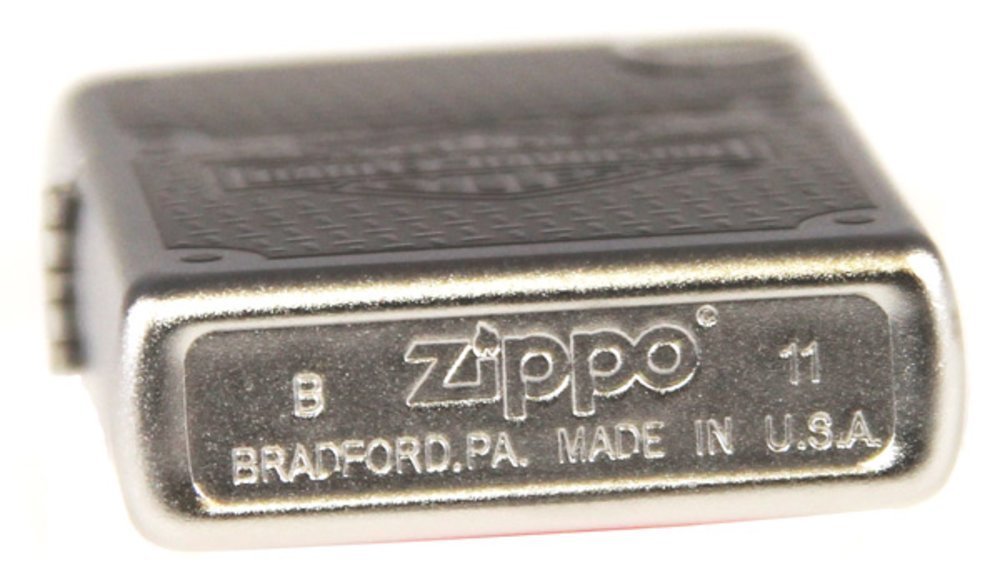Zippo Harley-Davidson Carbon Fiber, Satin Chrome Lighter #24025