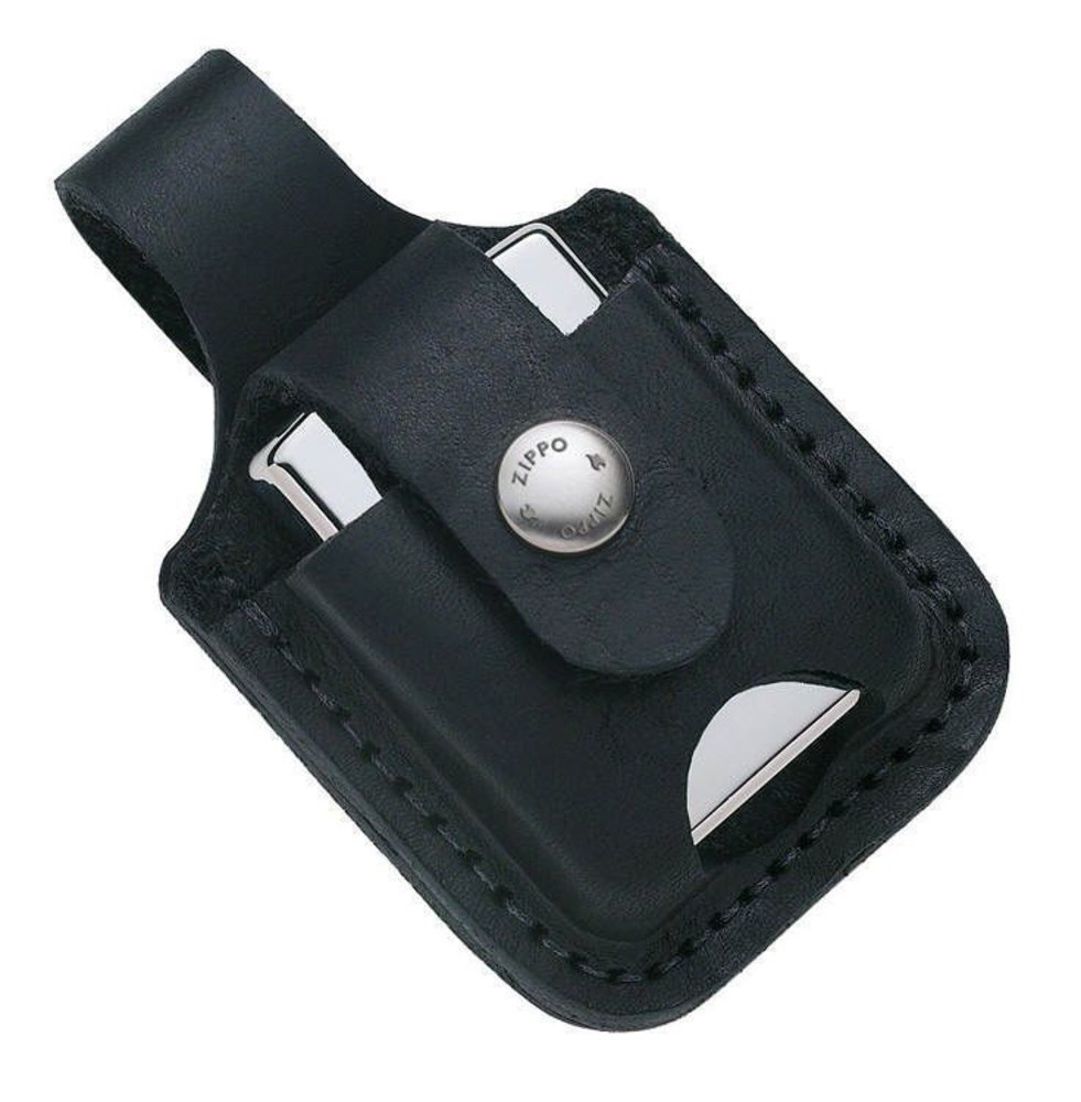 Zippo Leather Pouch w/Belt Loop & Thumb Notch For Windproof #LPTBK