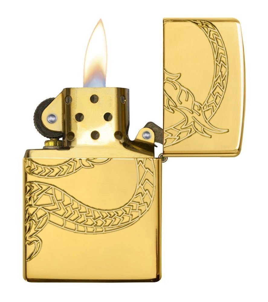 Zippo Asian Dragon, Armor Gold Plate Lighter #29265